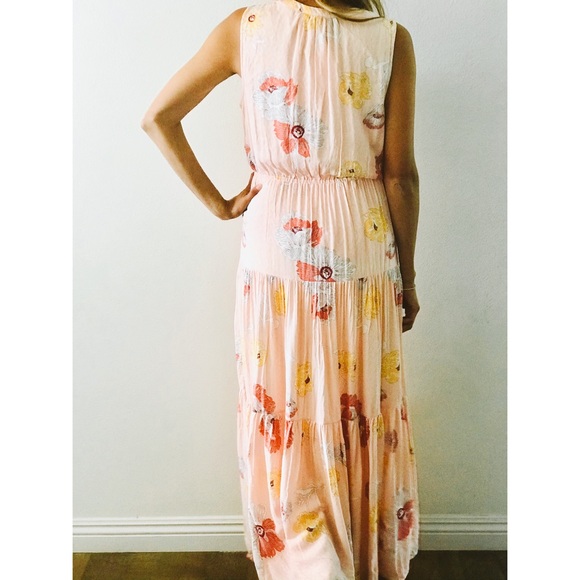 SOLD NWT Daniel Rainn Pink floral maxi dress size M - Picture 2 of 6